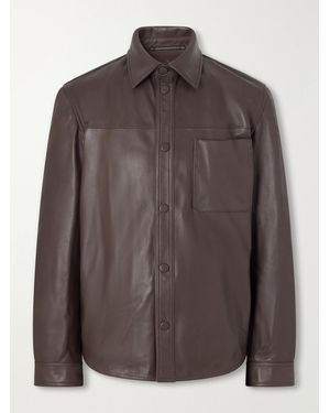 Slowear Montedoro Leather Jacket - Brown