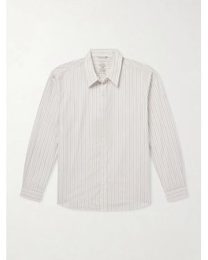 mfpen Evening Striped Cotton-Poplin Shirt - White