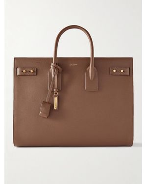 Saint Laurent Sac De Jour Large Full-Grain Leather Tote Bag - Brown