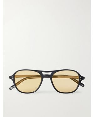 Garrett Leight Doc Aviator-Style Acetate Sunglasses - Natural