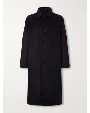STÒFFA Brushed Wool-Twill Coat - Black