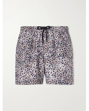 Dries Van Noten Phibbs Straight-Leg Mid-Length Printed Swim Shorts - Grey