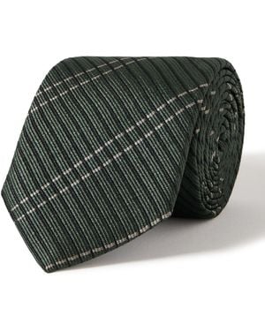 MR P. 8Cm Checked Silk-Twill Tie - Green