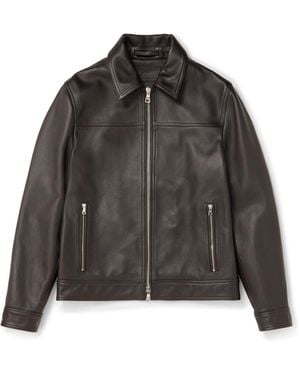 MR P. Full-Grain Leather Coach Jacket - Gray