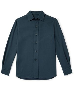 Rubinacci Blanket Wool Shirt - Blue
