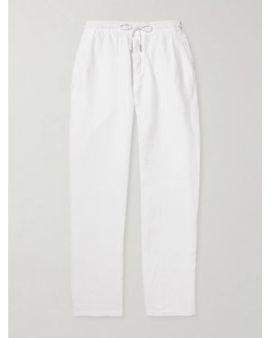 Vilebrequin Pacha Wide-Leg Linen Drawstring Trousers - White