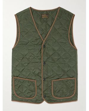 RRL Cooper Quilted Shell Gilet - Green