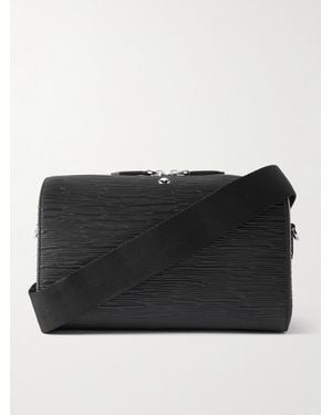 Montblanc Meisterstück 142 Textured-Leather Messenger Bag - Black