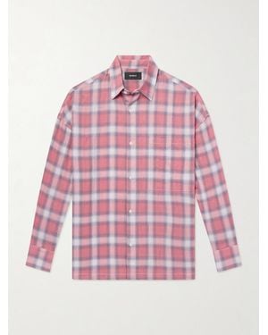 NAHMIAS Checked Cotton-Blend Shirt - Pink