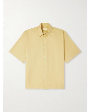 Kaptain Sunshine Cotton And Silk-blend Shirt - Yellow