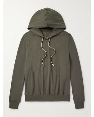 Rick Owens Organic Cotton-Jersey Hoodie - Green