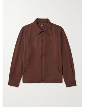 Needles Logo-Embroidered Twill Bomber Jacket - Brown