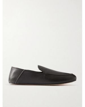 George Cleverley Mayfair Collapsible-heel Full-grain Leather Loafers - White