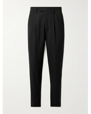 NN07 Fritz 1728 Straight-Leg Pleated Recycled-Twill Trousers - Black