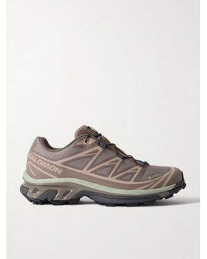Salomon Xt-6 Rubber-trimmed Gore-tex Mesh Trainers - Brown