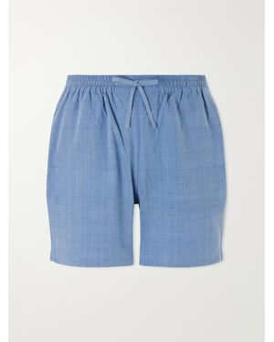 Kardo Olbia Straight-leg Cotton Drawstring Shorts - Blue