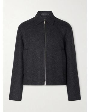 Jil Sander Virgin Wool Blouson Jacket - Blue