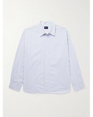 Noah Oversized Striped Cotton-Poplin Shirt - White