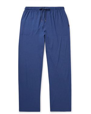 Derek Rose Basel Stretch-Micro Modal Jersey Pajama Pants - Blue