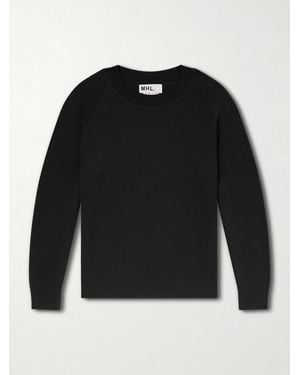 Margaret Howell Mhl. Merino Wool Sweatshirt - Black