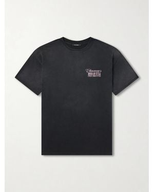 Willy Chavarria Printed Cotton T-shirt - Black