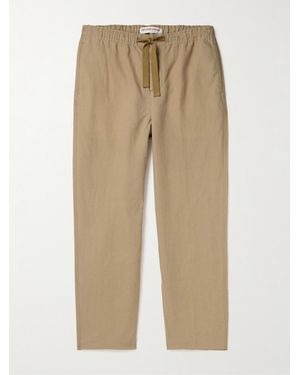 Orlebar Brown Alex Tapered Linen Drawstring Trousers - Natural