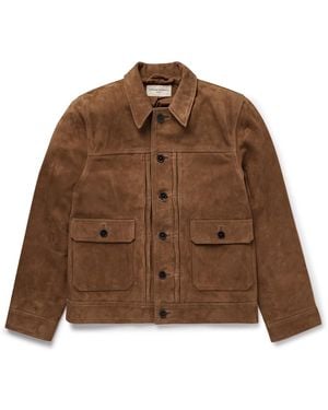 Officine Generale Lazlo Suede Jacket - Brown