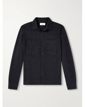 MR P. Pinstriped Cotton-Blend Jersey Shirt - Blue