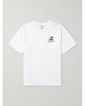 CASABLANCA Montagne Ondulee Screen Tshirt in White for Men