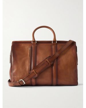 Officine Creative Quentin 009 Leather Weekend Bag - Brown
