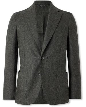 De Petrillo Posillipo Virgin Wool And Cashmere-blend Blazer - Black
