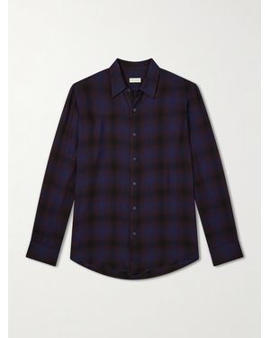 Dries Van Noten Checked Twill Shirt - Blue