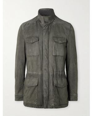 Thom Sweeney Suede Field Jacket - Grey
