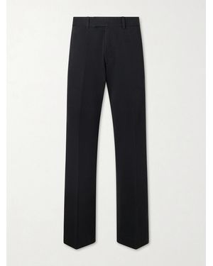 Tom Ford Wide-leg Cotton-drill Trousers - Blue