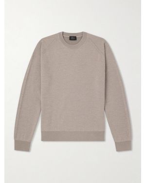 Brioni Cashmere And Wool-Blend Sweater - White