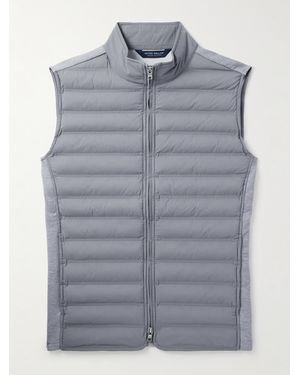 Peter Millar Winsome Hybrid wattierte Steppweste aus Stretch-Nylon und Jersey - Grau