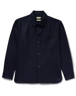 De Bonne Facture Wool-Twill Overshirt - Blue