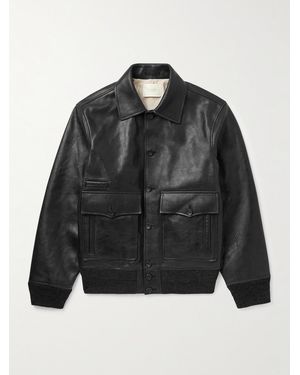 Aimé Leon Dore Nappa Leather Jacket - Black