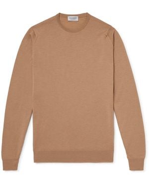 John Smedley Lundy Slim-Fit Merino Wool Sweater - Natural