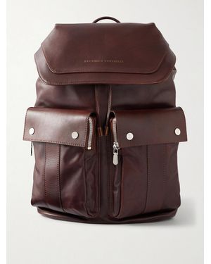 Brunello Cucinelli Leather Backpack - Purple