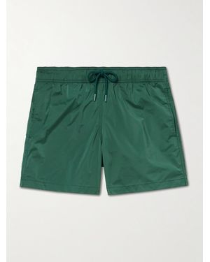 Frescobol Carioca Salvador Straight-Leg Mid-Length Recycled Swim Shorts - Green