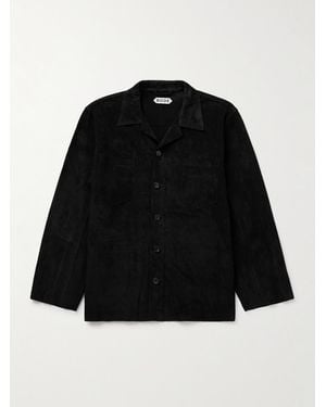 Bode Suede Overshirt - Black