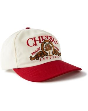 CHERRY LA Logo-embroidered Two-tone Cotton-twill Baseball Cap
