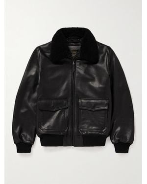 Golden Bear The Carter Shearling Bomber Jacket - Grau