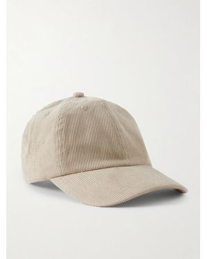 Folk Cotton-corduroy Baseball Cap - Natural