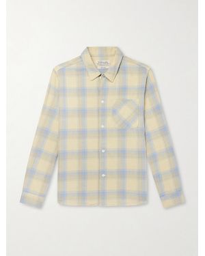 Remi Relief Checked Cotton Shirt - White