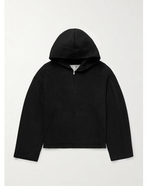 Acne Studios Doveria Double-faced Wool And Cashmere-blend Felt Hooded Jacket - Black