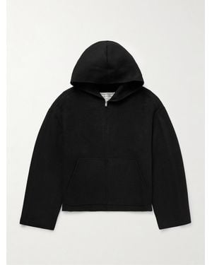 Acne Studios Doveria Double-faced Wool And Cashmere-blend Felt Hooded Jacket - Black