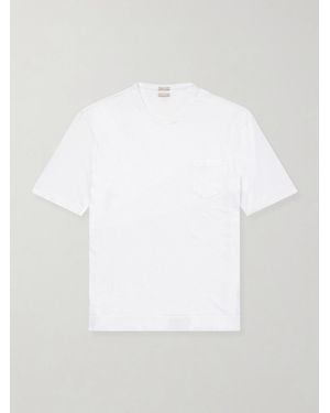 Massimo Alba Panarea Linen And Cotton-blend T-shirt - White