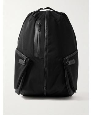 master-piece Circus Leather-Trimmed Nylon-Twill And Cordura Backpack - Black